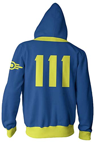 tianxinxishop Unisexo Disfraz de Cosplay de Juego Sudadera con Cremallera de Impresion 3D, S