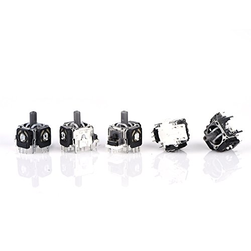 Tihebeyan 5 Unids 3D Joystick Module para PS4, 3D Joystick Axis Sensor analógico Módulo de reemplazo para el Controlador PS4
