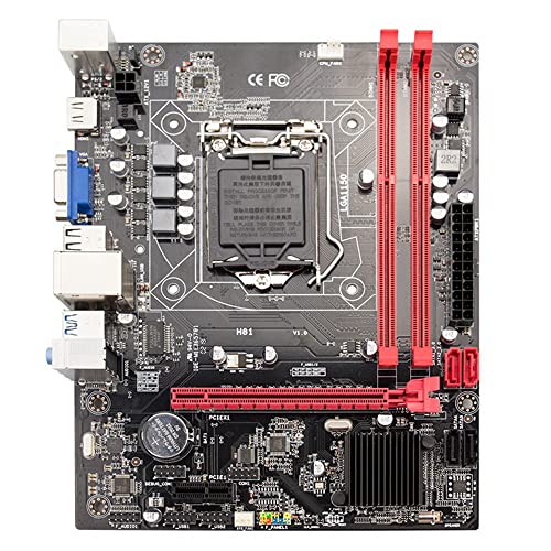 Timagebreze Placa Base H81 Placa Base de Computadora de Escritorio 1150 Pines Admite para 4Th Generation Core I3 I5 4130 4460 Set de Juego Placa Base