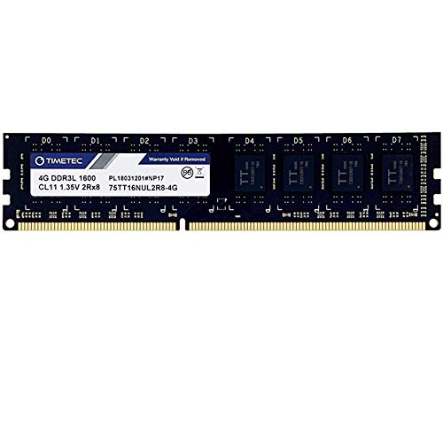 Timetec Hynix IC DDR3L 1600MHz PC3-12800 Unbuffered Non-ECC 1.35V CL11 2Rx8 Dual Rank 240 Pin UDIMM Pc sobremesa Memoria Principal Module Upgrade (4GB)