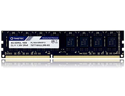 Timetec Hynix IC DDR3L 1600MHz PC3-12800 Unbuffered Non-ECC 1.35V CL11 2Rx8 Dual Rank 240 Pin UDIMM Pc sobremesa Memoria Principal Module Upgrade (8GB)