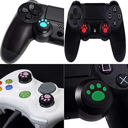Tingz 10 pcs Thumbstick Switch Grips，ps5 ps4 Joystick Stick Controller Thumb de Silicona，Funda de silicona para mando analógico para PS4 PS3 y Xbox rojo rosso.