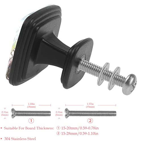 Tiradores de armario 4 piezas para cajones de tocador Bush Snow Mountain Tiger Perilla de la puerta de cristal