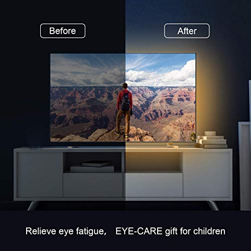 Tiras LED TV 2M, TASMOR Tira de LED USB RGB 5050 Sincronización de Música Multicolor, Luces LED Habitación con Control Remoto, Luz LED TV Gaming con Cinta Autoadhesiva 3M para 30-60 pulgada TV/PC