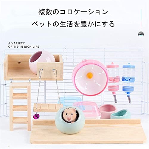 Tiyabdl PET VIVARIO HAMSTER ALIMENTACIÓN CAGE JAJA, INTEROOR CON ACCESORIOS GUINEA PIG HEDGEHOG TERRARIA FAMILIA FÁCIL FÁCIL DE LIMPIO PEQUEÑOS PEQUEÑOS OBSERVACIONES CAJA CAJA DE LA CASA DE LA CASA D