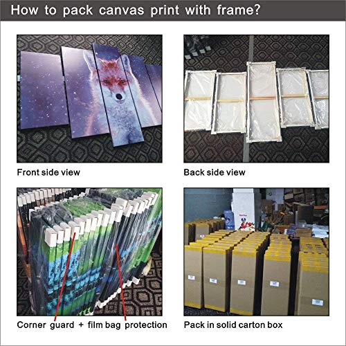 TJJS Cuadro sobre Lienzo Pinturas en Lienzo Arte de la Pared Poster Imágenes 5 Panel Mass Effect Andromeda Juego Impresiones Decoración del hogar Sala de Estar Impresiones en Lienzo