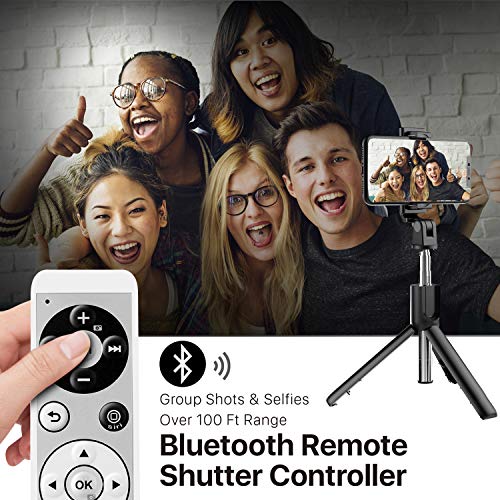 TNP Bluetooth Multi-Media Wireless Remote Control, Presentation Clicker, Camera Shutter Button for Apple iOS/Android Smartphone Tablet MacBook Pro, iPad Pro, iPhone 11 Pro Max/11 Pro/11, Music Video