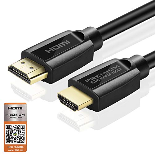 TNP Cable HDMI Premium con Certificación 4K Ultra HD HDR 10 18GBPs, HDMI 2.0, 4K 60Hz, Dolby Vision, Dolby Atmos, Conectores Chapados en Oro para 4K TV OLED, PS4 Pro, Xbox One X Monitor de Juegos 0,9m