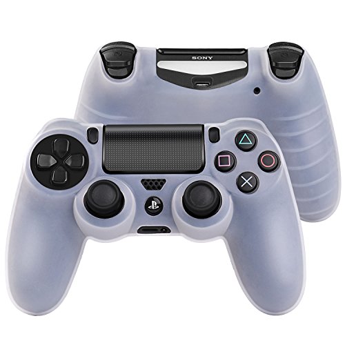 TNP PS4 / Slim/Pro - Juego de fundas para mando de Sony PlayStation 4 (silicona suave, incluye tapones para el pulgar antideslizantes y tachonados)