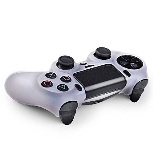 TNP PS4 / Slim/Pro - Juego de fundas para mando de Sony PlayStation 4 (silicona suave, incluye tapones para el pulgar antideslizantes y tachonados)