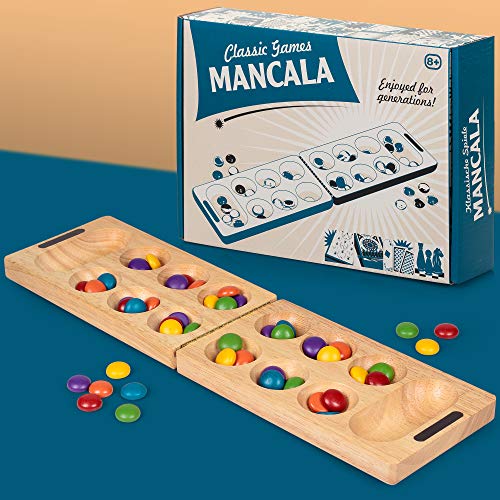 Tobar Mancala adictivo Fácil de Aprender clásico Juego de Mesa para Dos Jugadores