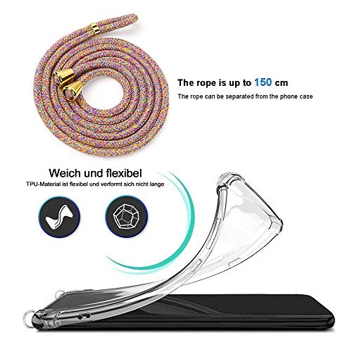 ToDo eu Carcasa de movil con Cuerda para Colgar Colgante movil Carcasa de móvil Samsung Galaxy S7 Edge - con Cordon para Llevar en el Cuello Collar de Banda de teléfono Celular Collar Celular