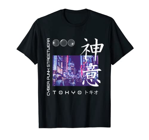 Tokio Japonés Estética CYBER PUNK Streetwear Camiseta