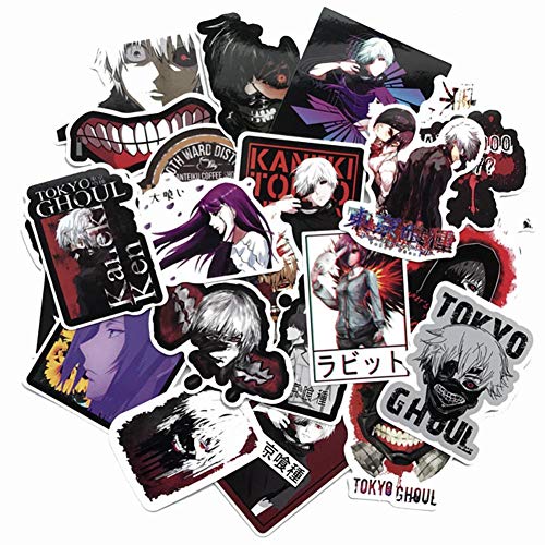 Tokyo Ghoul - Pegatinas adhesivas para ordenador portátil, impermeable, para decoración de equipaje sin forro, 52 unidades
