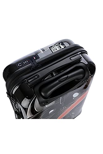 TOKYOTO - Maleta de Cabina Equipaje de Mano con Cargador USB, 8000mAh, 55x40x20 cm | Maleta Juvenil, Trolley de Viaje Ryanair, Easyjet | Maleta de Viaje Rígida Black Empire