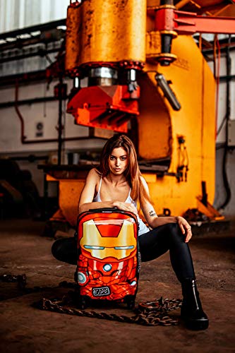 TOKYOTO - Maleta de Cabina Infantil Niños Equipaje de Mano Iron Boy, con Cargador USB, 8000mAh, 55x40x20 cm | Maleta Juvenil, Trolley de Viaje Ryanair, Easyjet | Maleta de Viaje Rígida