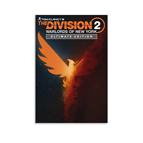 Tom Clancy's The Division 2 Warlords of New York - Póster de juego de expansión de lona decorativa para pared (40 x 60 cm)