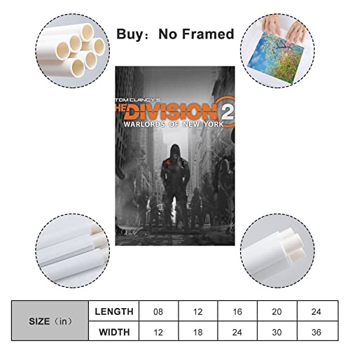 Tom Clancy's The Division 2 Warlords of New York - Póster decorativo para pared (20 x 30 cm)