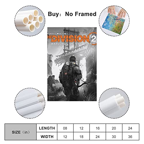 Tom Clancy's The Division 2 Warlords of New York - Póster decorativo para pared (40 x 60 cm)