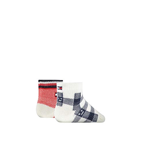 Tommy Hilfiger Plaid Check Baby Sock (2 Pack) Calcetines, Marca: Tommy Original, 19-22 para Bebés
