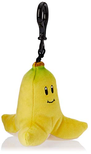 Tomy Mario kart-clip 'n Plush mochi plátano 10 cm 1, t12954, amarillo , color/modelo surtido