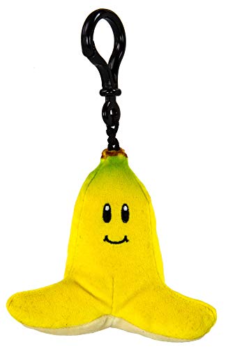 Tomy Mario kart-clip 'n Plush mochi plátano 10 cm 1, t12954, amarillo , color/modelo surtido