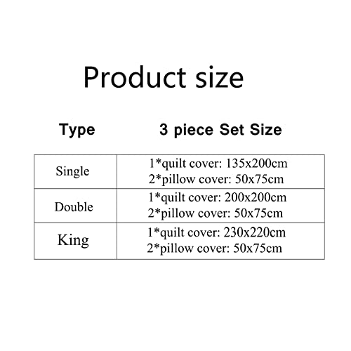 Tongyundacheng FNAF - Juego de funda de edredón con 2 fundas de almohada - Cinco noches en Freddy's Doll Print - Juego de ropa de cama de 3 piezas para adultos y niños - Individual (135 x 200 cm)