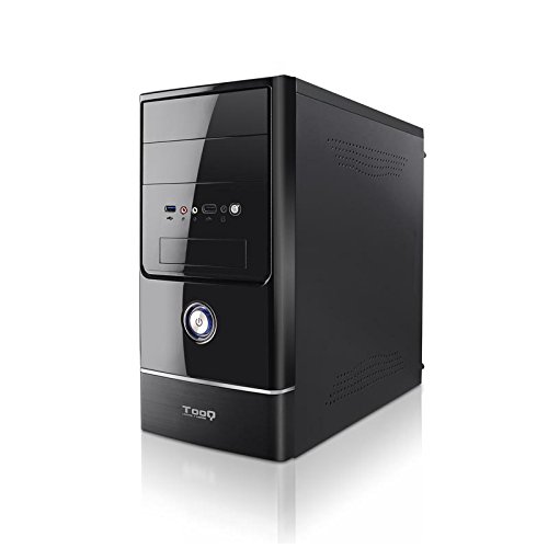 TooQ TQC-4765U3-B - Caja de Ordenador (microATX,con Fuente de 500 W, USB 3.0, Lector de Tarjetas Frontal) Color Negro