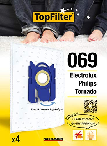 Top Filter 64069 - Bolsa para aspiradoras Philips/Electrolux/Tornado (material no tejido)