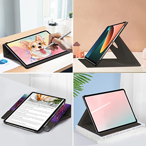 TOPCASE Estuche Giratorio 360º para Xiaomi Mi Pad 5/Mi Pad 5 Pro 11 Pulgadas 2021,Funda con Función Soporte y Portalápices y Auto Sueño/Estela,Galaxia