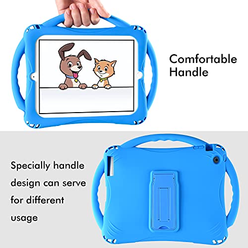 TopEsct iPad 2 Funda Niños Shock Proof Material silicona Lightweight Kids Protector Cover Case con Manija para Apple iPad 2, iPad 3,iPad 4(Azul)