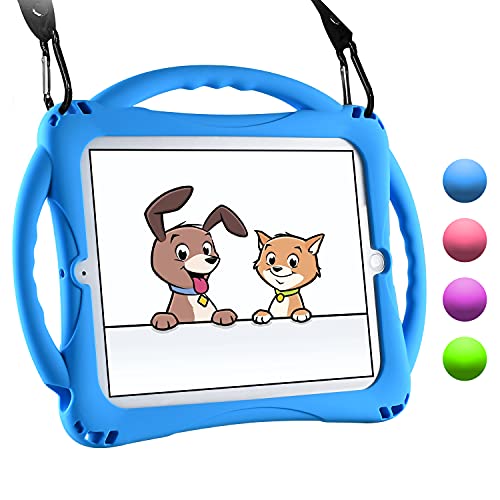 TopEsct iPad 2 Funda Niños Shock Proof Material silicona Lightweight Kids Protector Cover Case con Manija para Apple iPad 2, iPad 3,iPad 4(Azul)