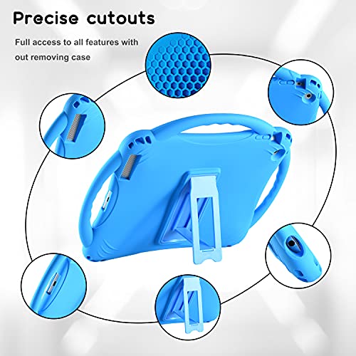 TopEsct iPad 2 Funda Niños Shock Proof Material silicona Lightweight Kids Protector Cover Case con Manija para Apple iPad 2, iPad 3,iPad 4(Azul)