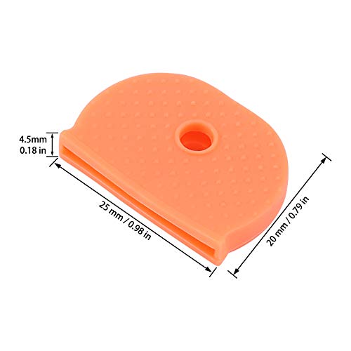 Topker 24pcs Goma Universal Semirredonda Key Caps Cubierta de la Cabeza Solid Key Shell Regalo Unisex Color al Azar