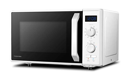 Toshiba MW2-AG23P (WH) - Horno de microondas con grill y cocción combinada, 23 L, 8 menús fáciles, plato giratorio con memoria de posición, 900 W, grill 1050 W, 48,5 x 40,3 x 29,6 cm, blanco