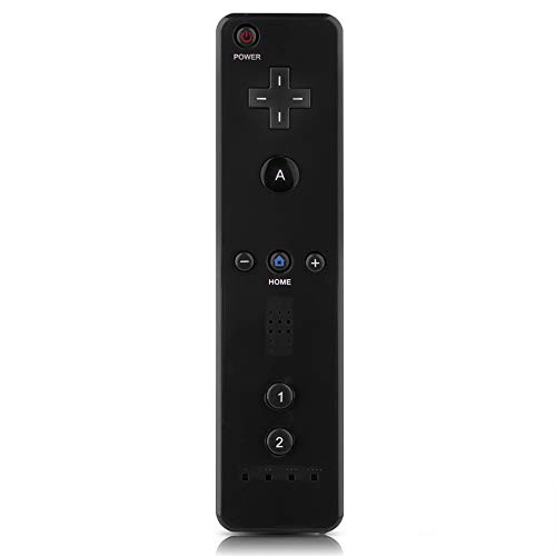 Tosuny Mando a Distancia para WiiU/Wii Console, Controlador con Palanca de Mando Analógica+Cubierta de Goma para Consola Wii U/Wii(Negro)