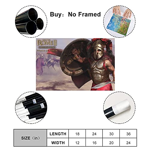 Total War Rome II - Póster de lona para decoración de dormitorio, paisaje, oficina, habitación, decoración, regalo, 40 x 60 cm