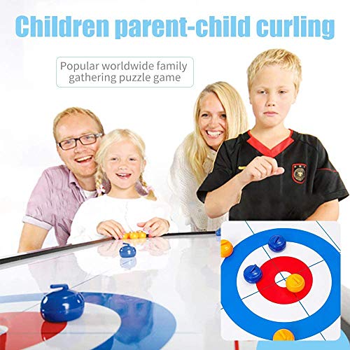 TourKing Juego de curling para familia, adultos y niños. Adictivo y divertido juego de equipo, rápido y fácil de configurar, compacto para almacenamiento y viajes