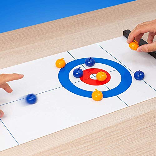 TourKing Juego de curling para familia, adultos y niños. Adictivo y divertido juego de equipo, rápido y fácil de configurar, compacto para almacenamiento y viajes