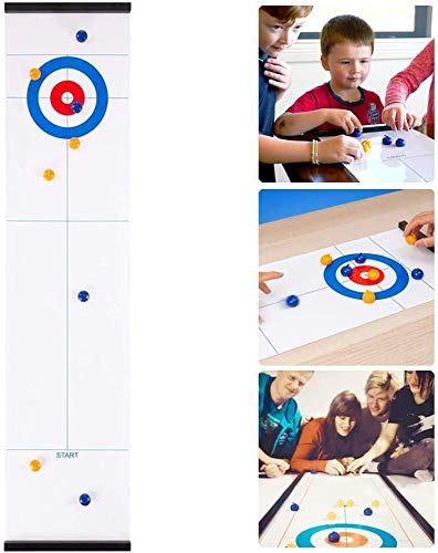 TourKing Juego de curling para familia, adultos y niños. Adictivo y divertido juego de equipo, rápido y fácil de configurar, compacto para almacenamiento y viajes