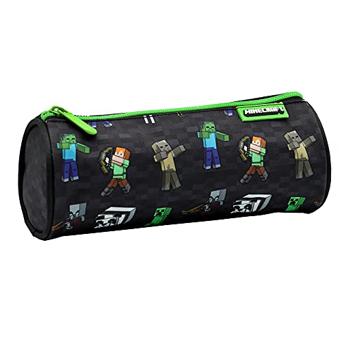 Toy Bags- Minecraft Negra Estampada Juguetes, Multicolor, Grande (Toys Bags T106-834)