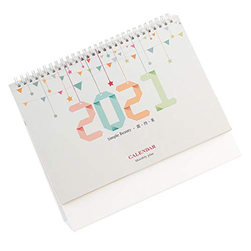 TOYANDONA 1 Pc 2021 Calendario de Papel Agenda Anual Organizador Calendario de Escritorio Calendario de Mesa Calendario de Bloc de Notas para La Oficina en Casa