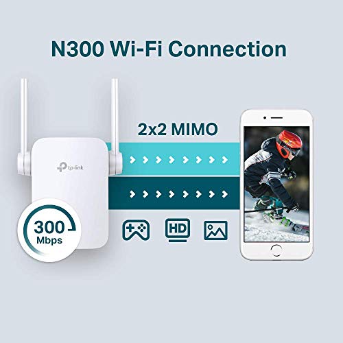 TP-Link TL-WA855RE Amplificador Señal de WiFi Repetidor 300 Mbps Extensor de Red WiFi Enrutador Inalámbrico (Puerto Ethernet 2 antenas externas)