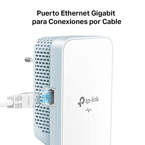 TP-Link TL-WPA7517 Kit Powerline WiFi, PLC, AV1000 Mbps, 750 Mbps en WiFi ,Doble Banda, 1 Puerto Gigabit, Plug and Play, HomePlug AV2