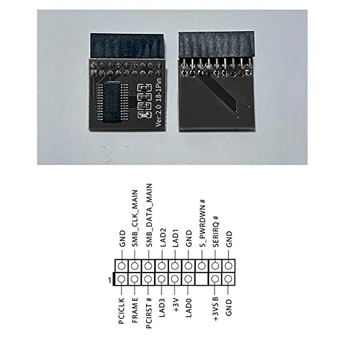 TPM 2.0 Encryptie Módulo de montaje de tarjeta de montaje Versión 2.0 12 14 18 20-1pin Pin de múltiples marcas Moederbord-18pin