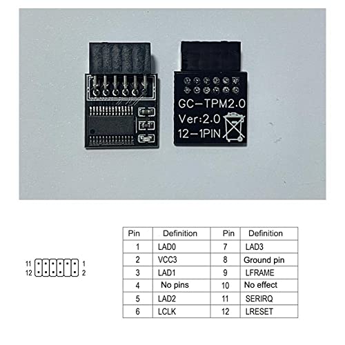 TPM 2.0 módulo de seguridad de cifrado, tarjeta remota compatible con el sistema WIN11 2.0, versión 9665, tarjeta dedicada 12 14 18 20 pin-14 pin