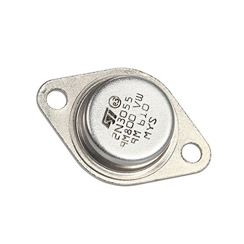 Transistores de potencia, Baugger- 5pcs Transistores de potencia 2N3055 de alta calidad NPN TO-3 Caja metálica 15A / 60V Juego de 5 transistores