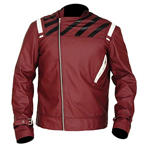 Travis Strikes Again Bizarre Jelly No More Heroes Elegante Casual Wear Chaqueta de cuero real