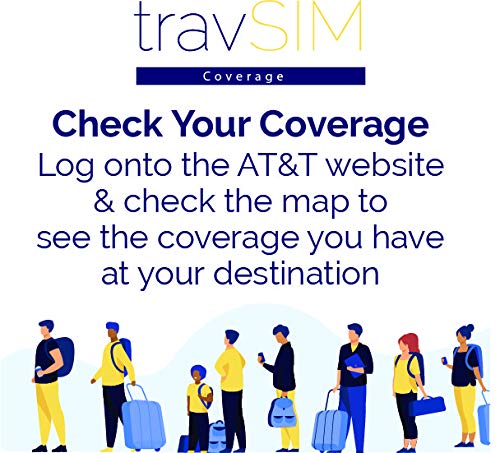 travSIM - Tarjeta SIM de USA (Tarjeta SIM de AT&T) Válida por 30 Días - Ilimitados* Datos Móviles 3G 4G LTE - Estados Unidos Tarjeta SIM AT&T de US (También Funciona en Canadá y México)