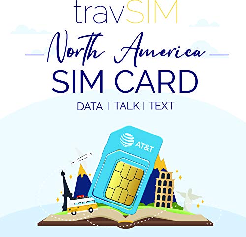 travSIM - Tarjeta SIM de USA (Tarjeta SIM de AT&T) Válida por 30 Días - Ilimitados* Datos Móviles 3G 4G LTE - Estados Unidos Tarjeta SIM AT&T de US (También Funciona en Canadá y México)